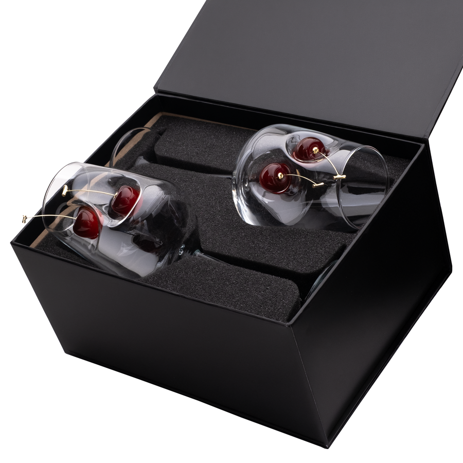 Cherry Wine Glass Set of 2 350ml by Bellore – photo 2