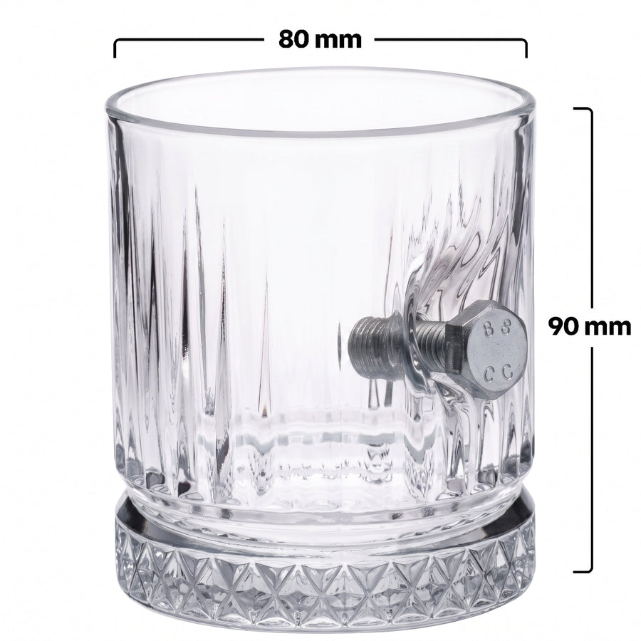 Bolt & Nut Crystal Whisky Glass Set of 2 355ml by Bellore – photo 5