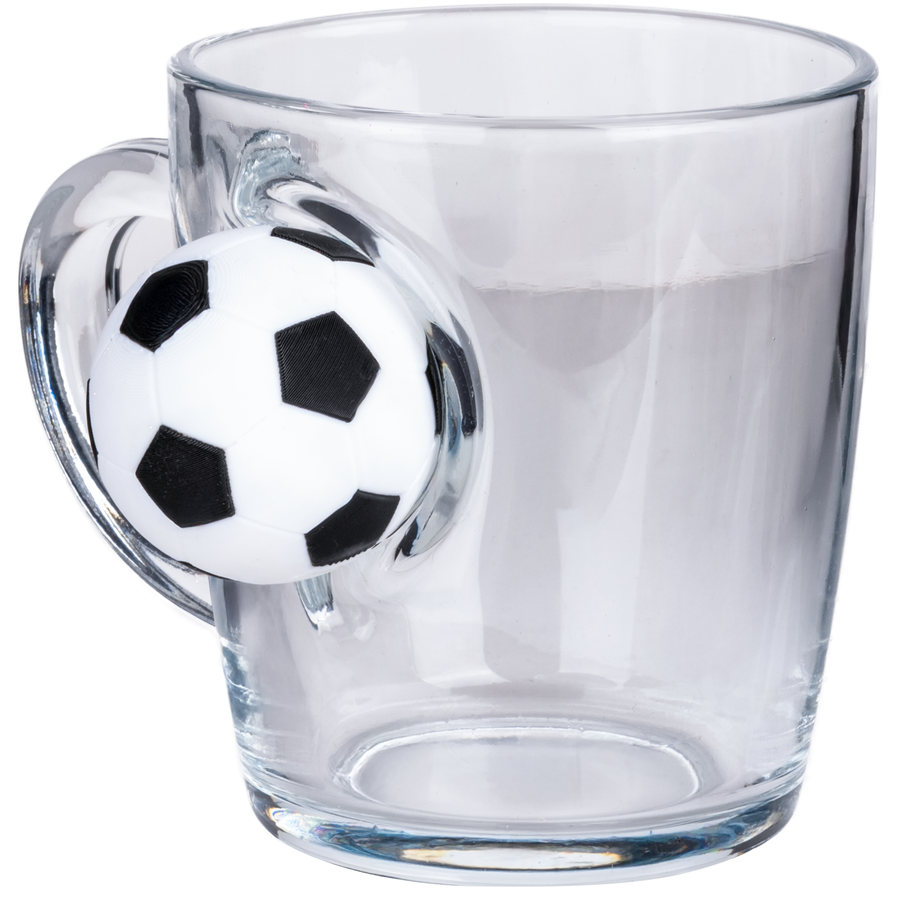 Football Coffee & Tea Mug 340ml – football detail close-up third angle