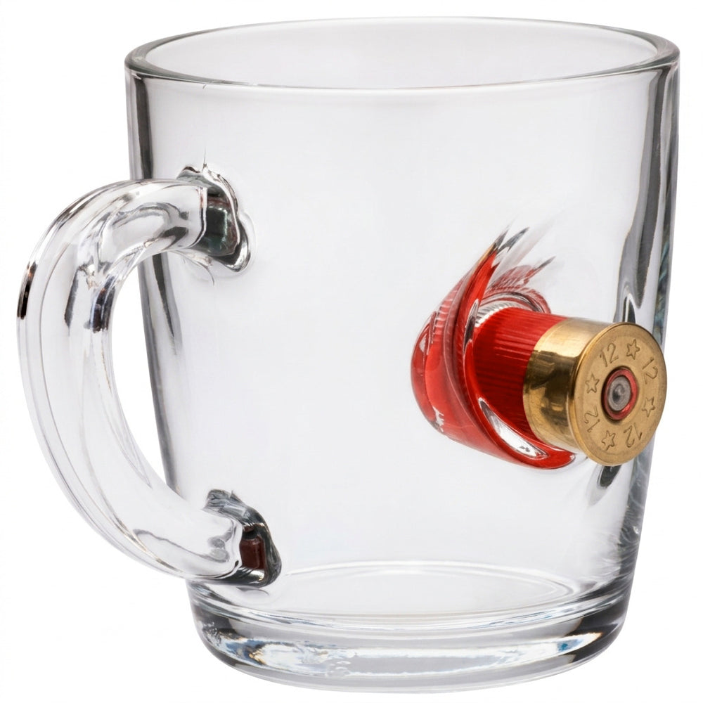 Real Shotgun Shell Coffee & Tea Mug 340ml – front view on white background