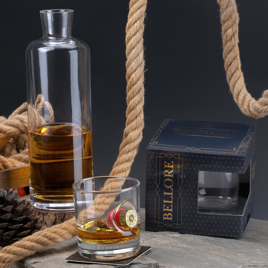 Real Shotgun Shell Whisky Tumbler 300ml – 12 cal cartridge styled concept shot