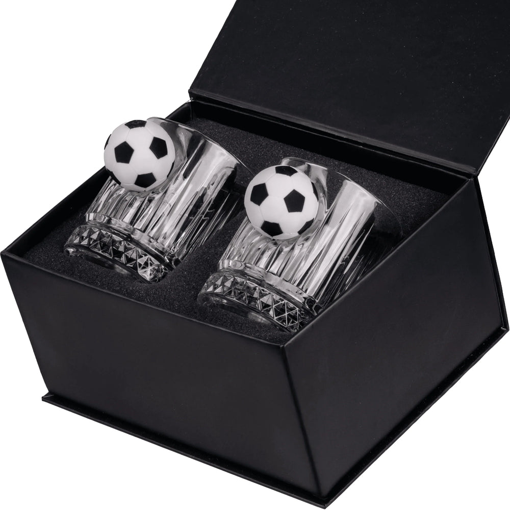 Football Old Fashioned Glass Set 355ml – front view