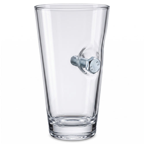 Bolt & Nut Beer Glass 465ml – front view