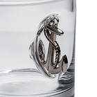 Anchor Rocks Glass 300ml – anchor detail close-up