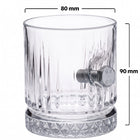 Bolt & Nut Whisky Glass 355ml – bolt detail close-up