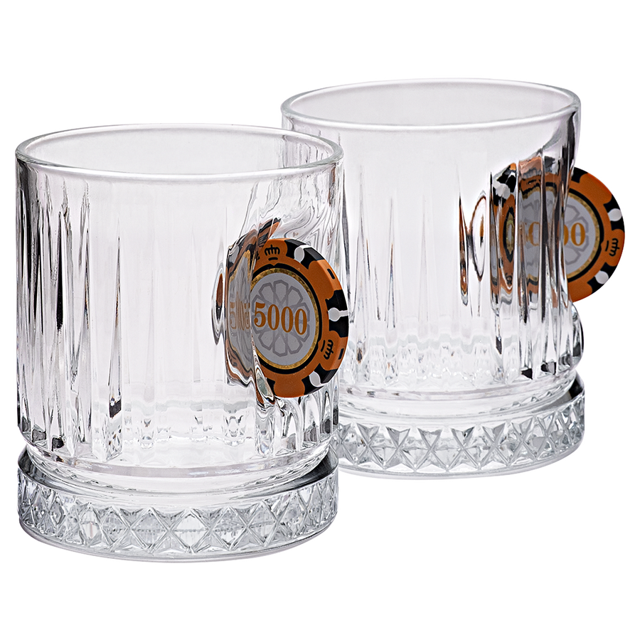 Poker Chip Whisky Glass 355ml – side view