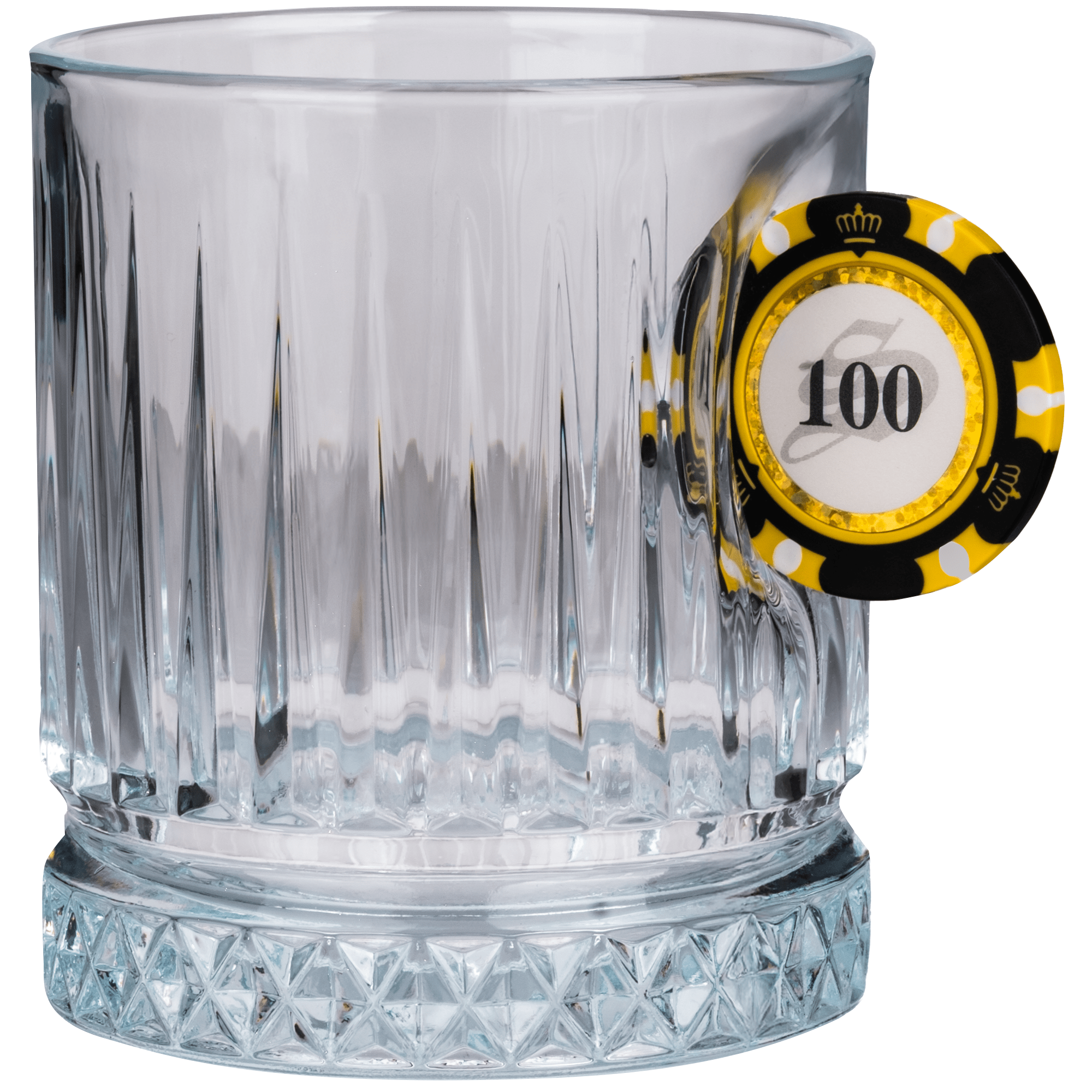 Crystal Whisky Glass — Poker Chip Luxury Edition, 355 ml