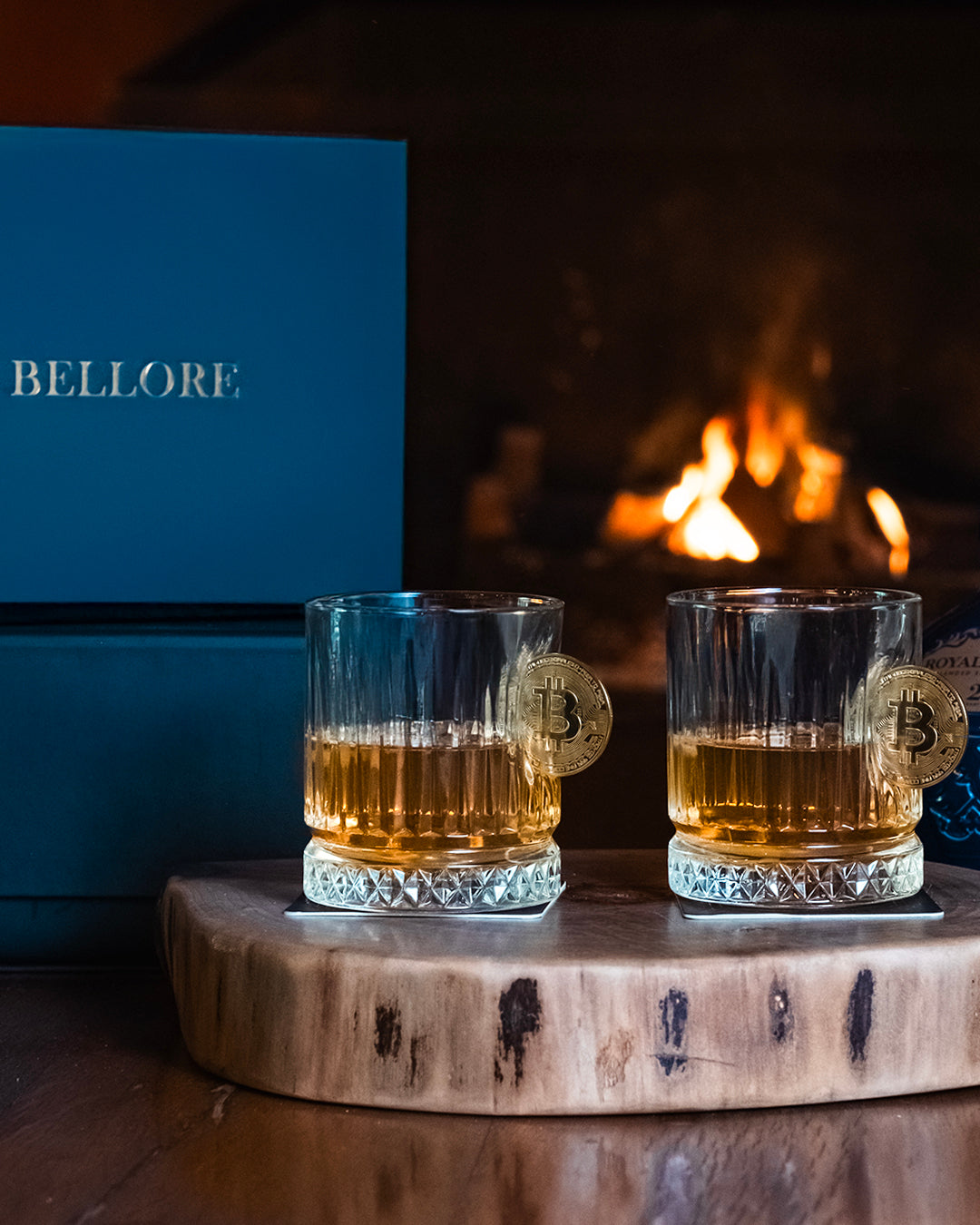 Crystal Whisky Glass Set — Bitcoin Luxury Edition, 355 ml