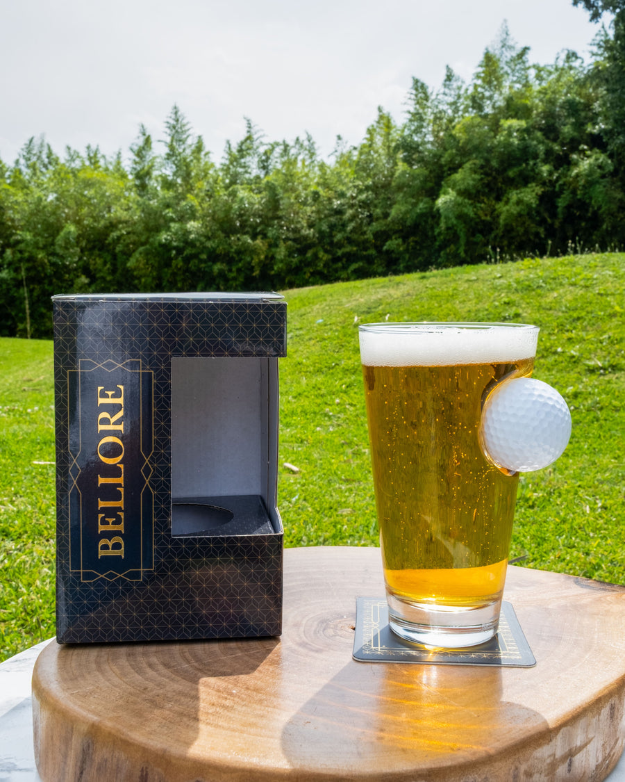 Real Golf Ball Beer Glass 465ml – side view