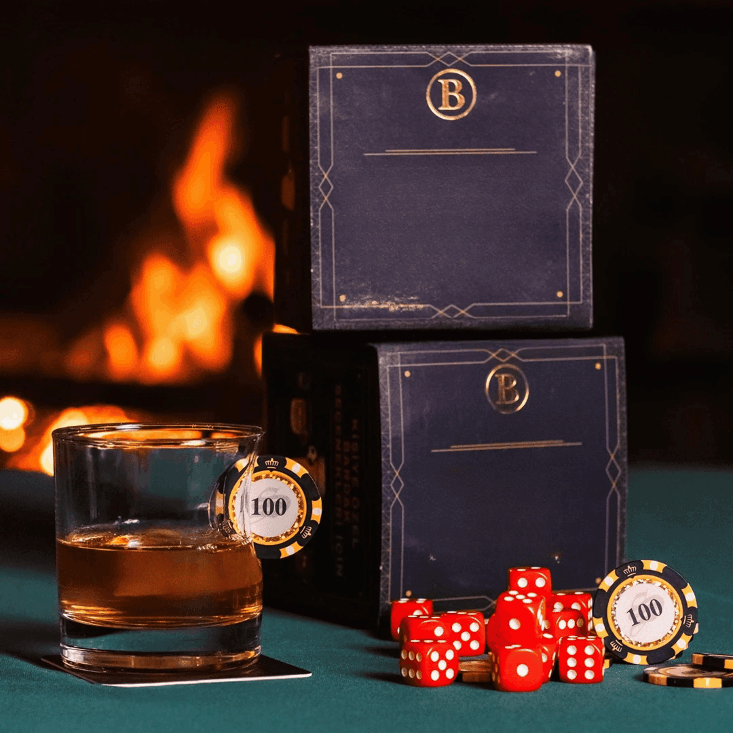 Glass Whisky Tumbler — Poker Chip Edition, 300 ml