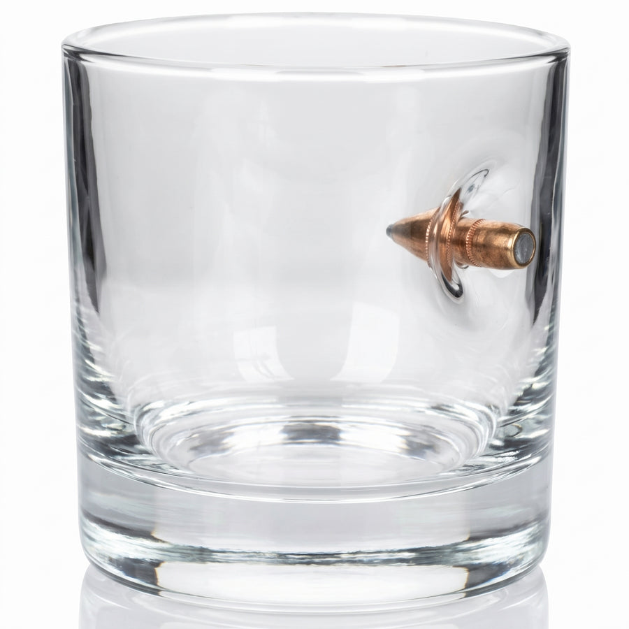 Real Bullet Rocks Glass 300ml – front view on white background