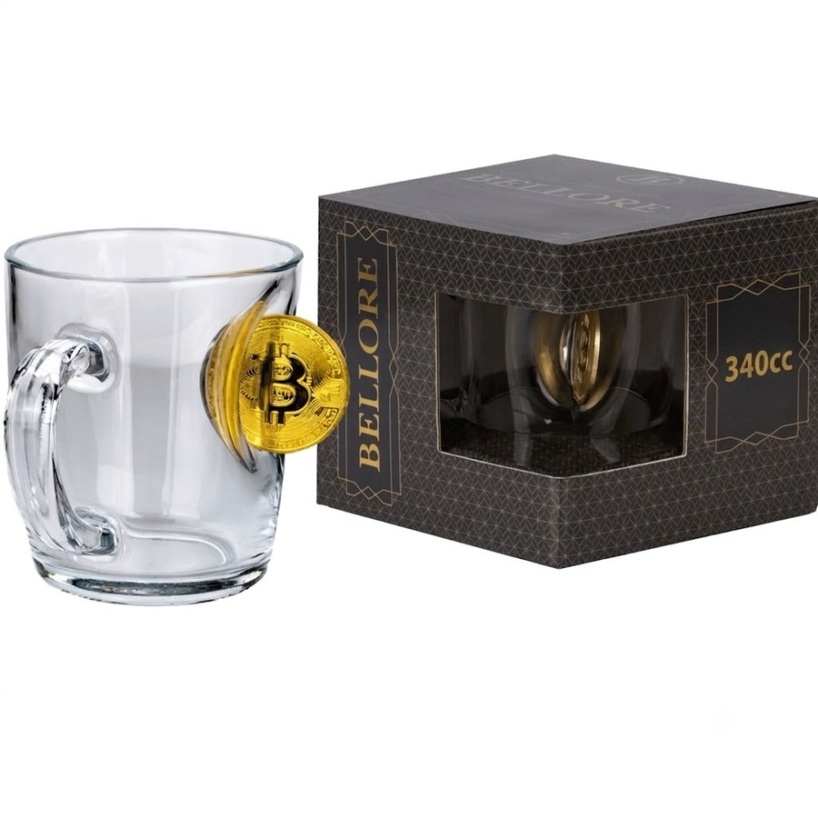 Bitcoin Coffee & Tea Mug 340ml – lifestyle shot