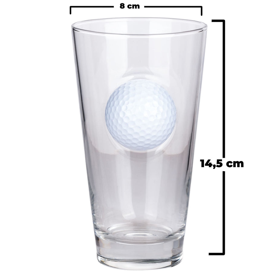 Real Golf Ball Beer Glass 465ml – styled lifestyle shot alternate angle