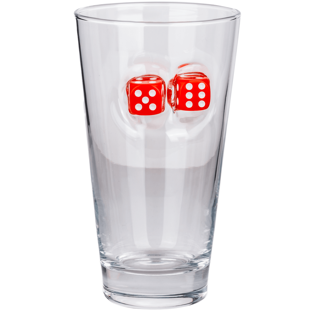 Dice Beer Glass 465ml – dice base detail alternate angle