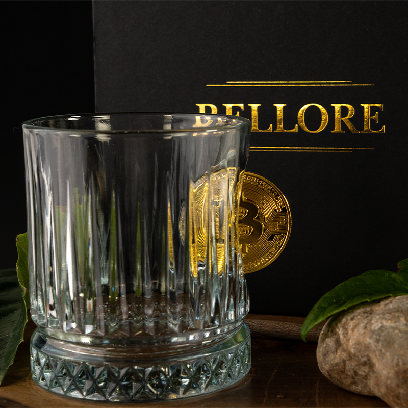 Crystal Whisky Glass — Bitcoin Luxury Edition, 355 ml