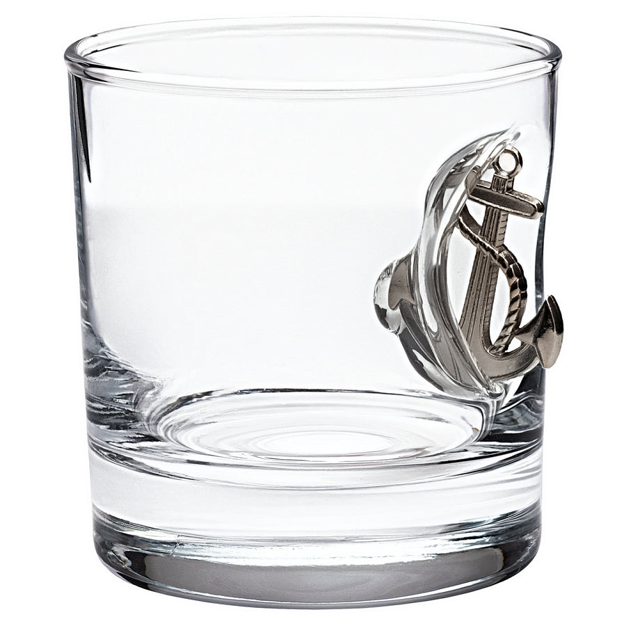 Nautical Anchor Rocks Glass 300ml by Bellore – front view