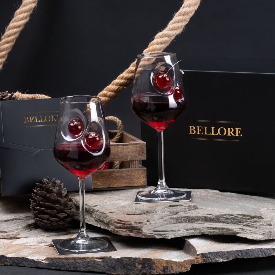 Cherry Wine Glass Set of 2 350ml by Bellore – photo 3