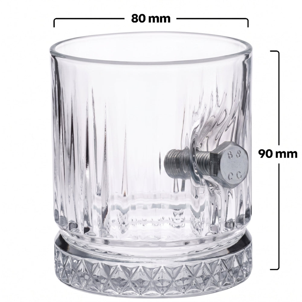 Bolt & Nut Crystal Whisky Glass Set of 2 355ml by Bellore – photo 5