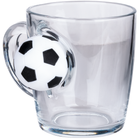 Football Coffee & Tea Mug 340ml – football detail close-up third angle