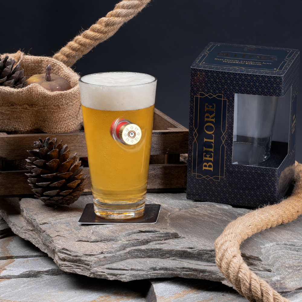 Real Shotgun Shell Beer Glass 465ml – 12 cal cartridge styled concept shot