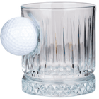 Real Golf Ball Old Fashioned Glass Set 355ml – golf ball detail close-up