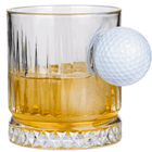 Real Golf Ball Old Fashioned Glass Set 355ml – studio product shot
