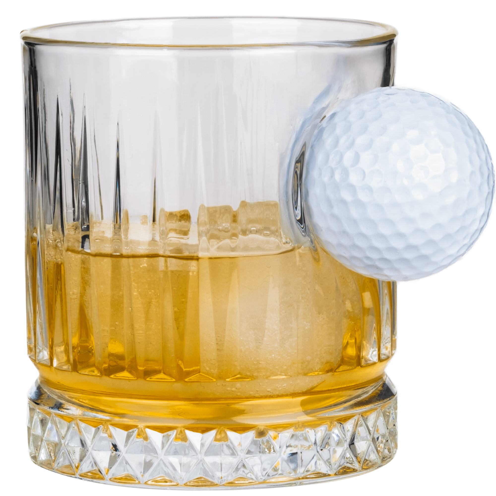 Double Crystal Whisky Tumbler Set — Golf Luxury Edition, 355 ml