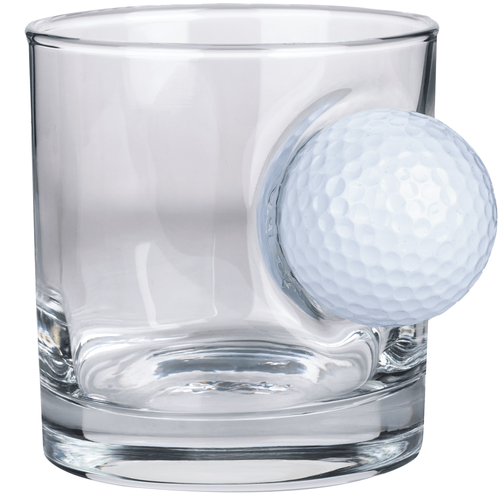 Real Golf Ball Rocks Glass 300ml – studio product shot