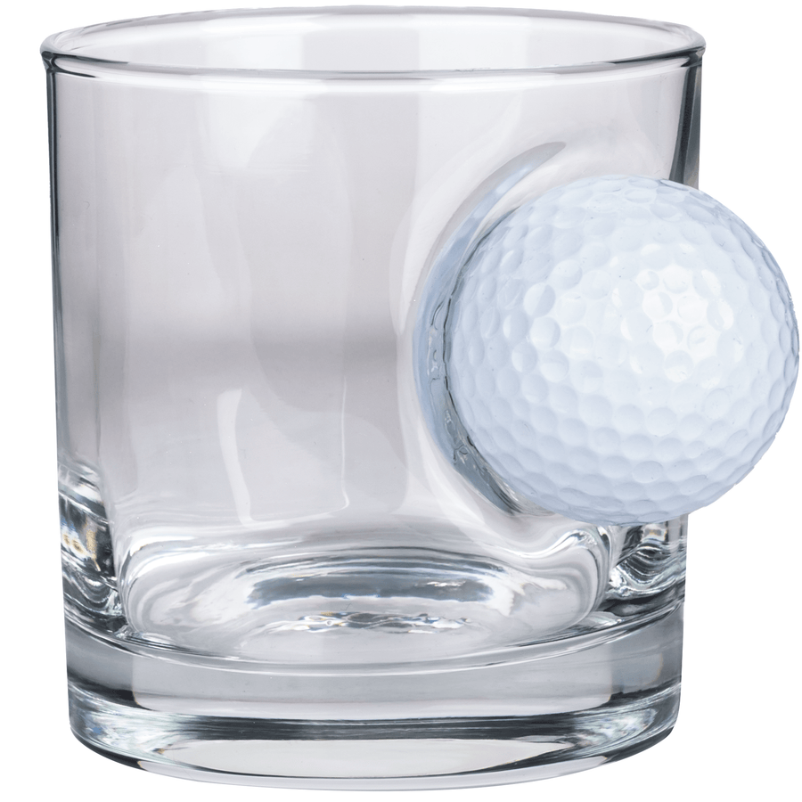 Real Golf Ball Rocks Glass 300ml – studio product shot