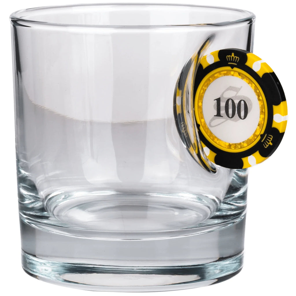 Glass Whisky Tumbler — Poker Chip Edition, 300 ml