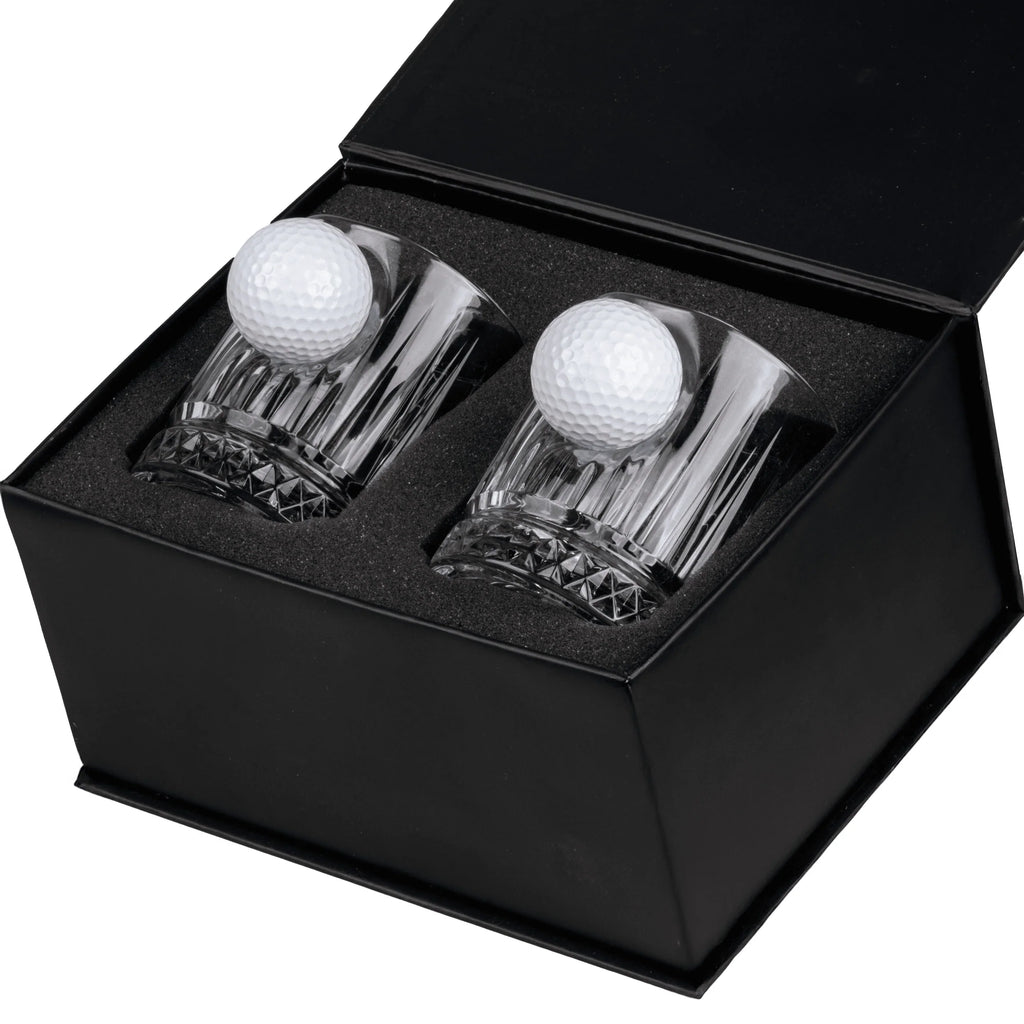 Crystal Whisky Glass Set — Golf Edition, 355 ml