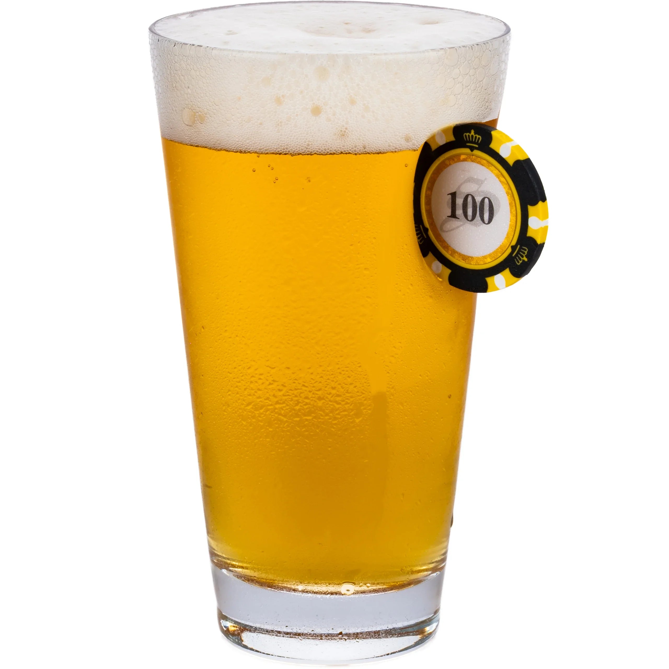 Glass Beer Mug — Poker Chip Edition, 465 ml