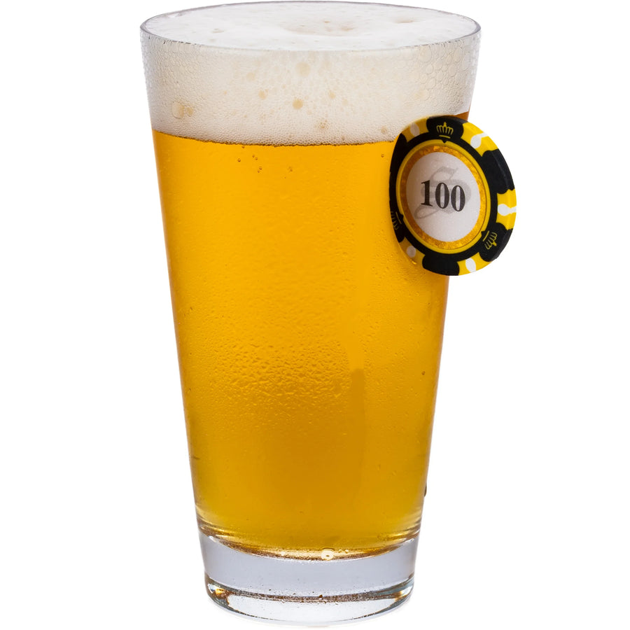 Glass Beer Mug — Poker Chip Edition, 465 ml