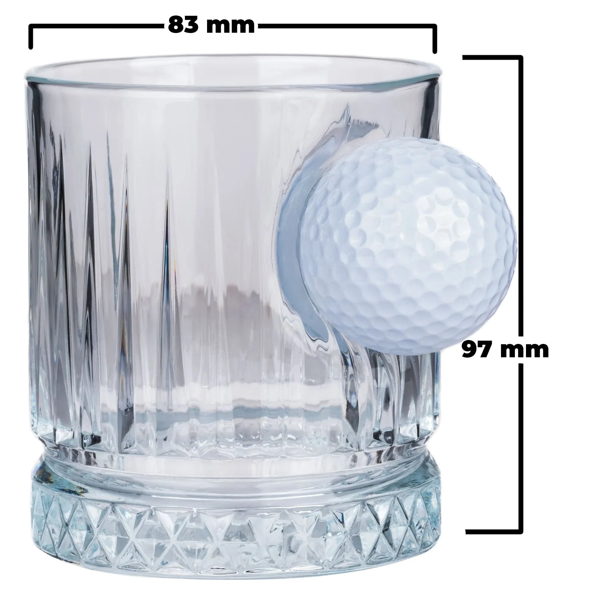Crystal Whisky Glass Set — Golf Edition, 355 ml