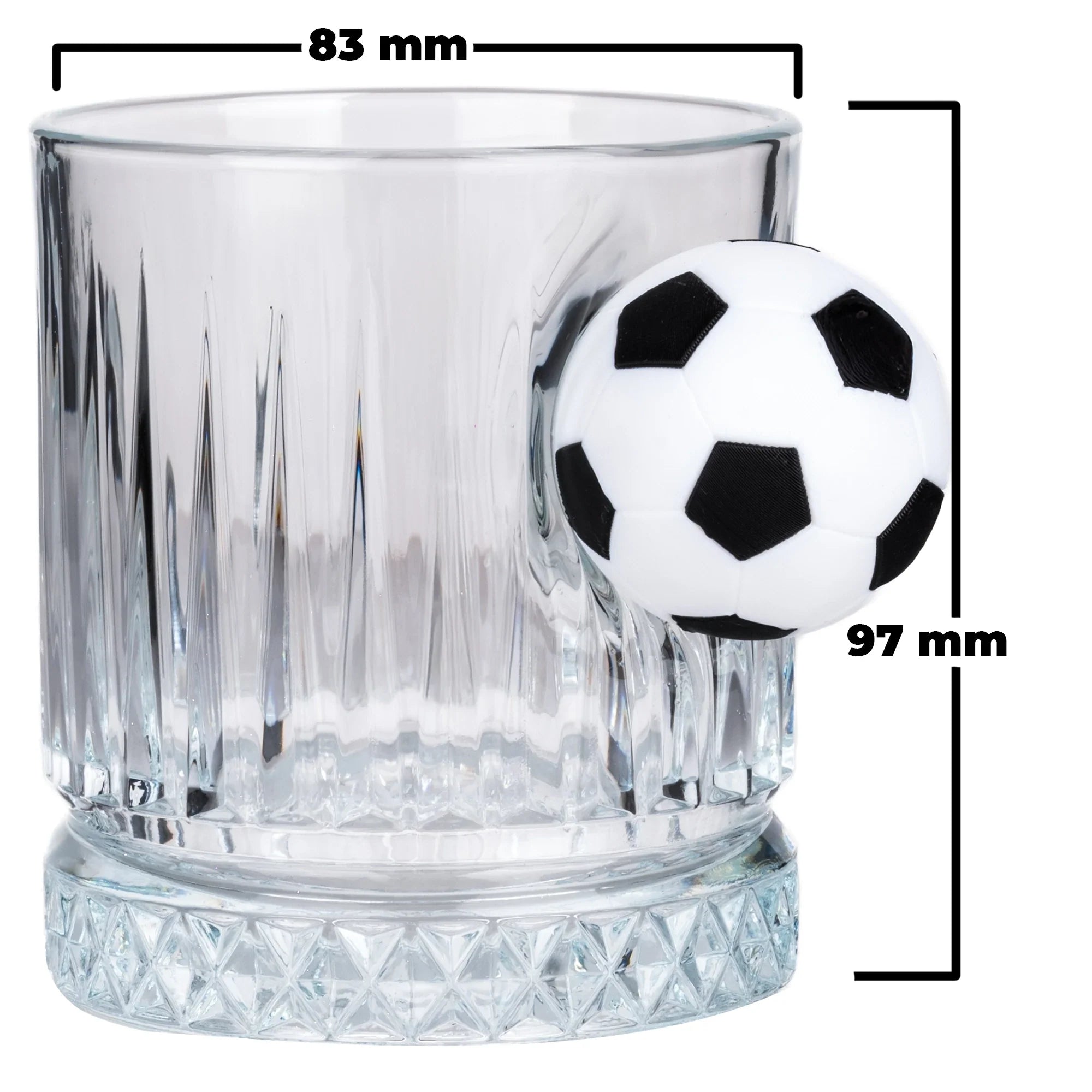 Crystal Whisky Glass Set — Football Edition, 355 ml