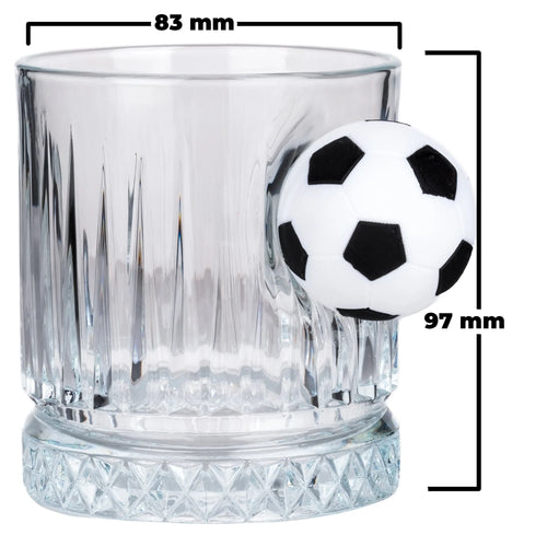 Crystal Whisky Glass Set — Football Edition, 355 ml