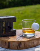 Real Golf Ball Rocks Glass 300ml – side view