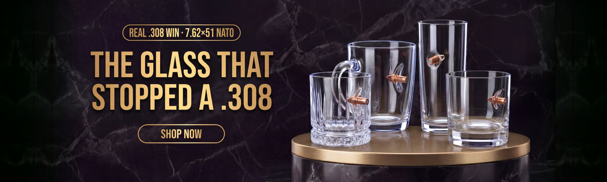 Real .308 bullet whisky glass - the glass that stopped a .308