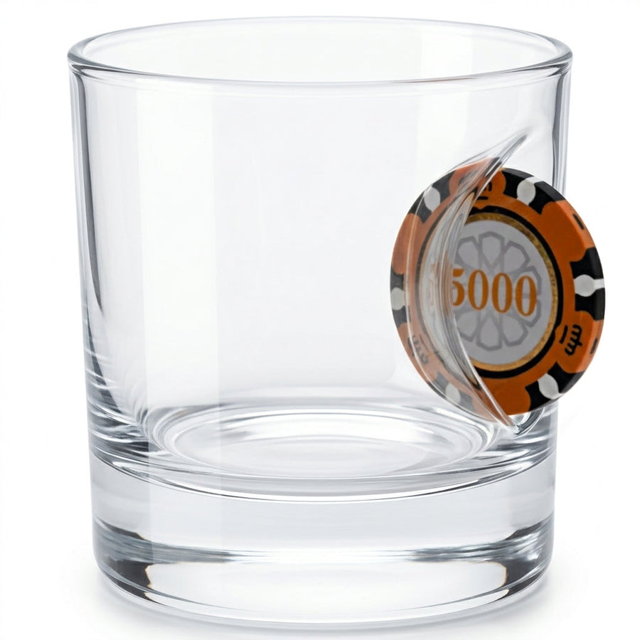 Poker Chip Whisky Tumbler 300ml by Bellore – front view