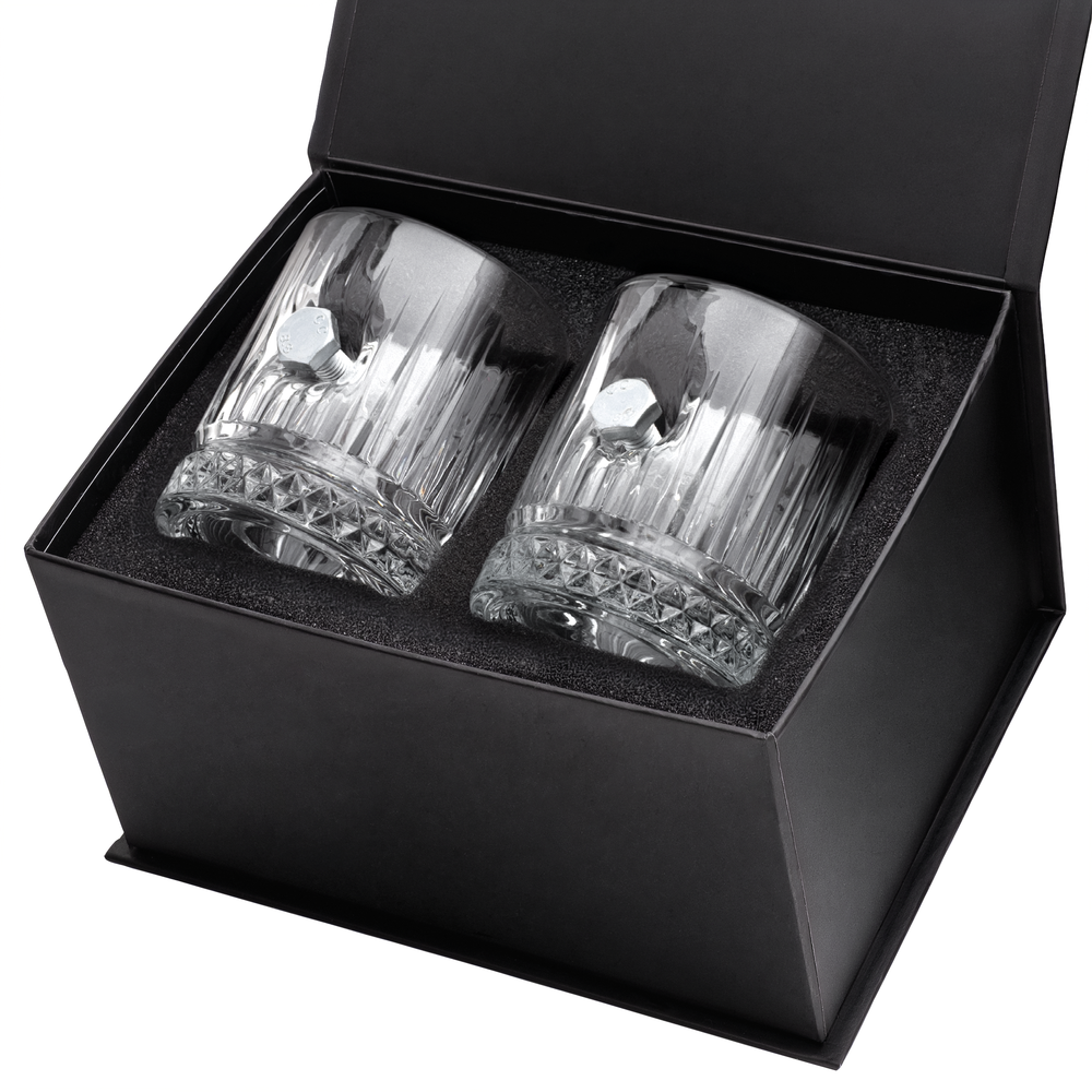 Bolt & Nut Whisky Glass 355ml – gift box packaging