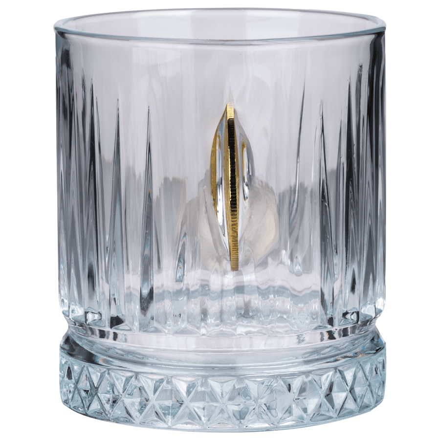 Bitcoin Old Fashioned Glass Set 355ml – styled lifestyle shot alternate angle