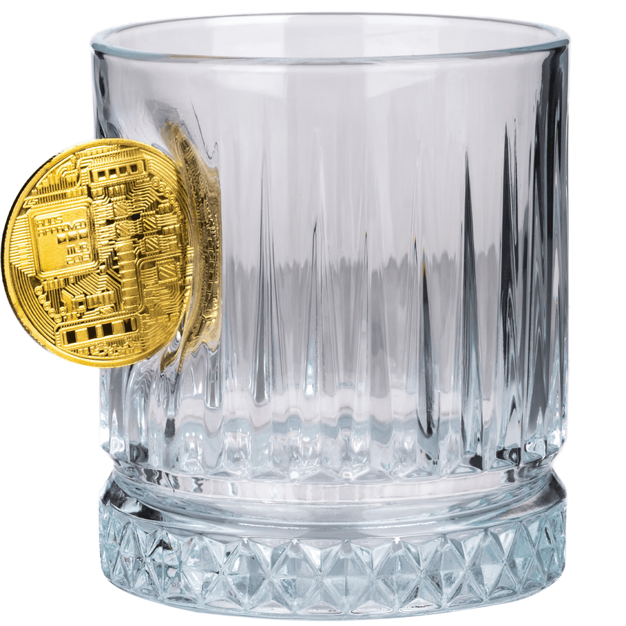 Bitcoin Old Fashioned Glass Set 355ml – styled lifestyle shot third angle
