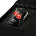Dice Whisky Glass 355ml – front view on white background