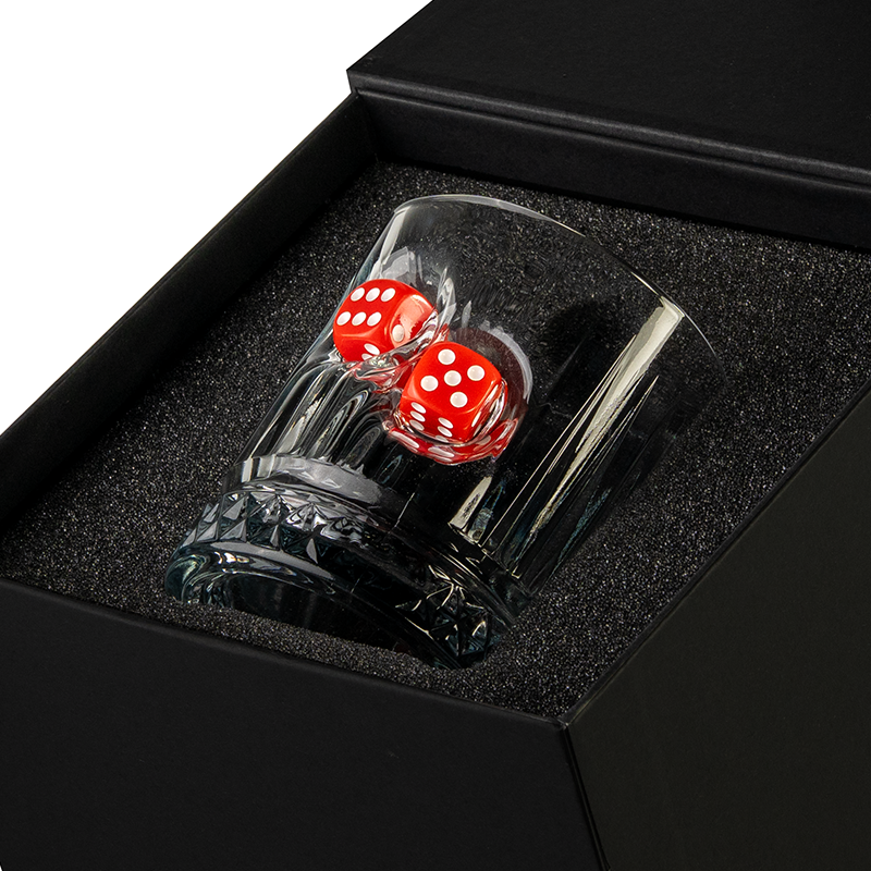 Crystal Whisky Glass — Dice Luxury Edition, 355 ml