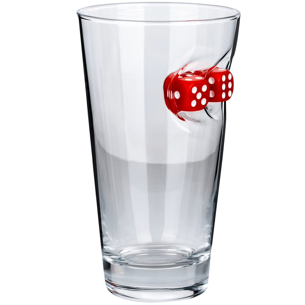 Dice Beer Glass 465ml – dice base detail